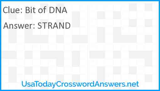 Bit of DNA Answer