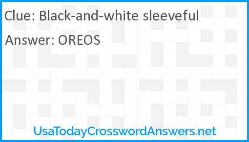 Black-and-white sleeveful Answer
