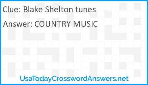 Blake Shelton tunes Answer