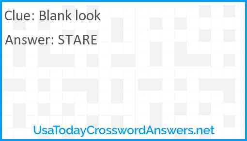 Blank look Answer