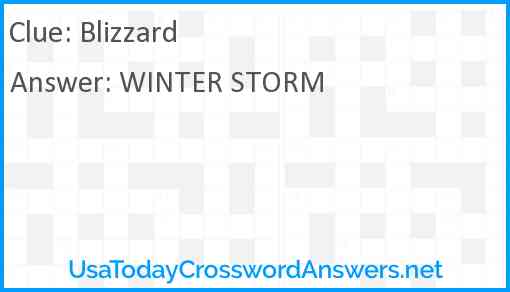 Blizzard Answer