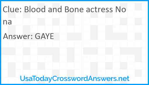 Blood and Bone actress Nona Answer