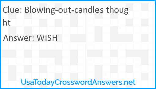 Blowing-out-candles thought Answer