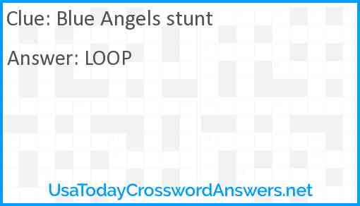 Blue Angels stunt Answer