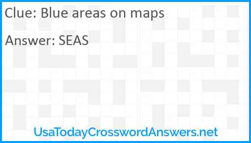 Blue areas on maps Answer