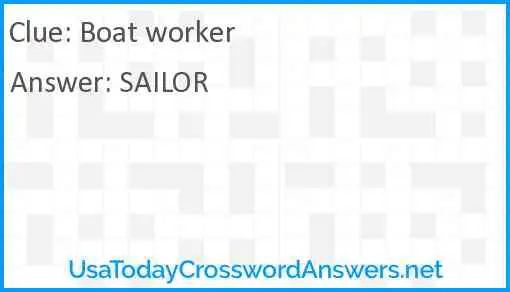 Boat worker Answer