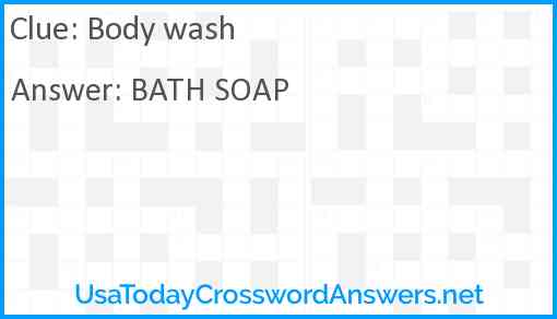 Body wash Answer
