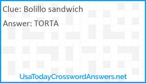 Bolillo sandwich Answer