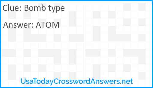 Bomb type Answer