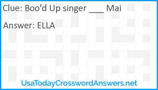Boo'd Up singer ___ Mai Answer