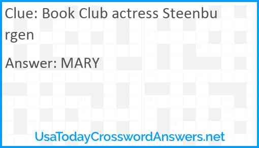 Book Club actress Steenburgen Answer