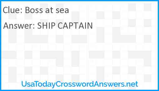 Boss at sea Answer