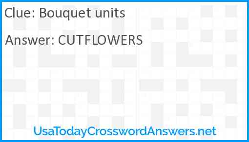 Bouquet units Answer