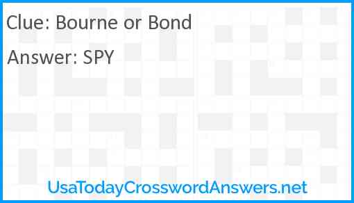 Bourne or Bond Answer
