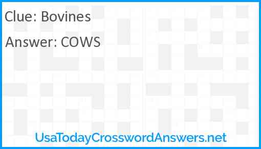 Bovines Answer