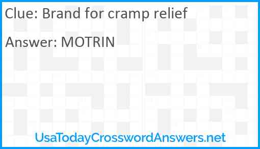 Brand for cramp relief Answer