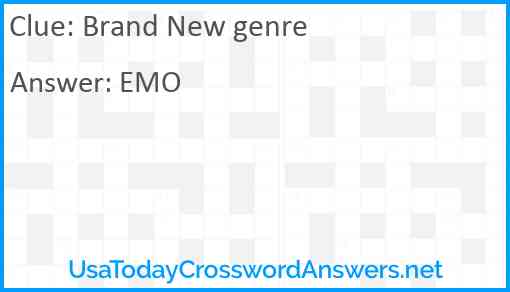 Brand New genre Answer