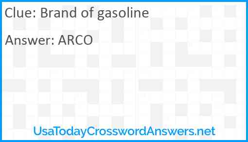 Brand of gasoline Answer