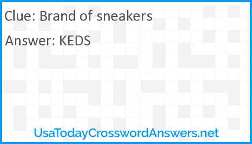 Brand of sneakers Answer