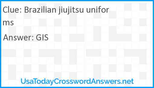 Brazilian jiujitsu uniforms Answer