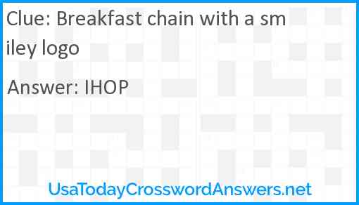 Breakfast chain with a smiley logo Answer