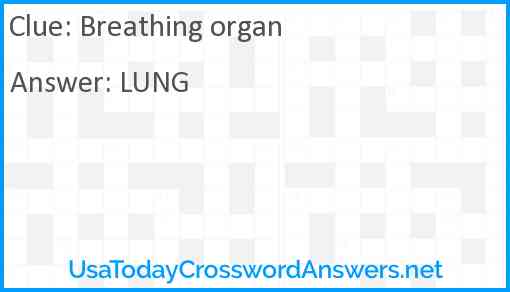 Breathing organ Answer