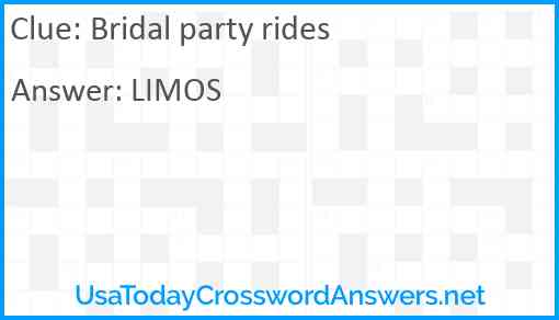 Bridal party rides Answer