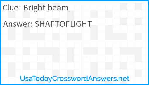 Bright beam Answer