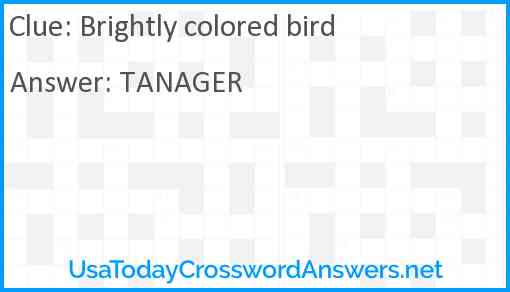 Brightly colored bird Answer