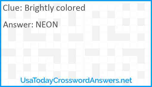 Brightly colored Answer