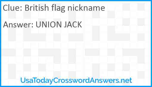 British flag nickname Answer