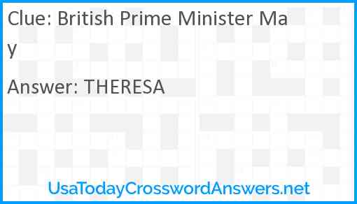 British Prime Minister May Answer