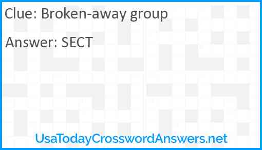 Broken-away group Answer