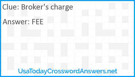 Broker's charge Answer