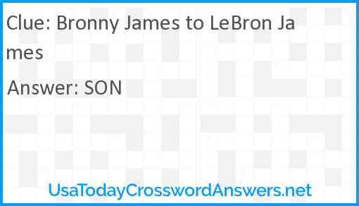 Bronny James to LeBron James Answer