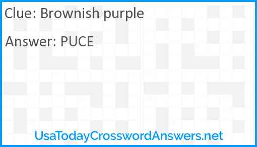 Brownish purple Answer