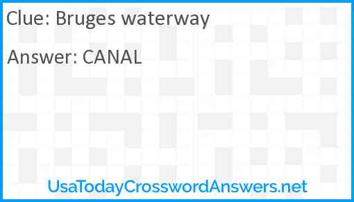 Bruges waterway Answer