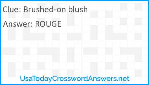 Brushed-on blush Answer