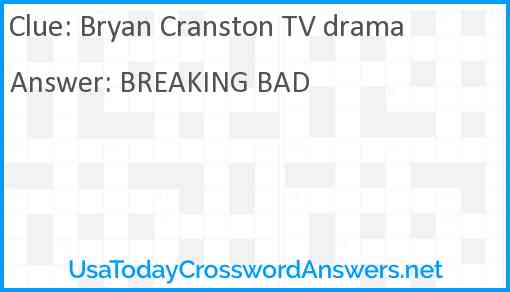 Bryan Cranston TV drama Answer