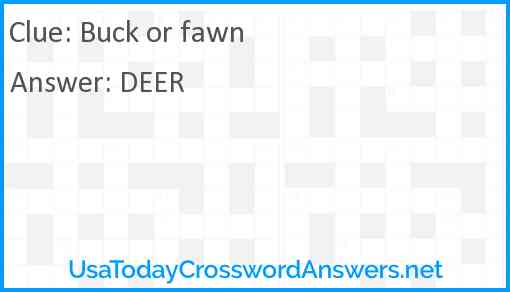 Buck or fawn Answer