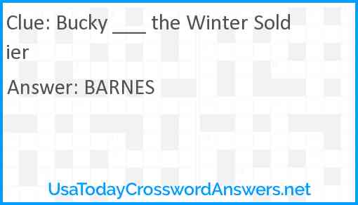 Bucky ___ the Winter Soldier Answer