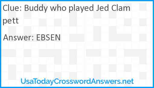 Buddy who played Jed Clampett Answer