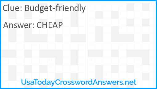 Budget-friendly Answer