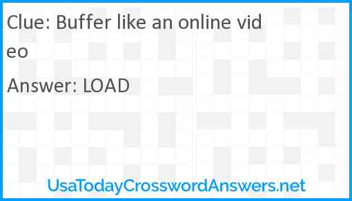 Buffer like an online video Answer