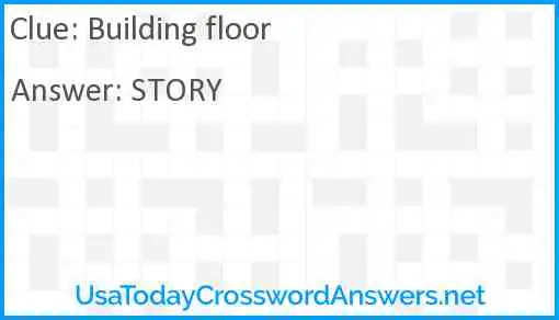 Building floor Answer