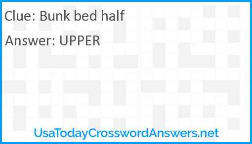 Bunk bed half Answer