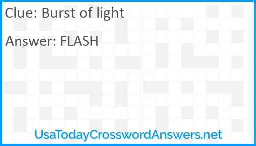 Burst of light Answer