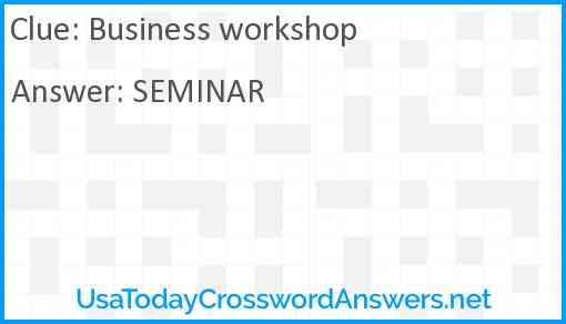 Business workshop Answer