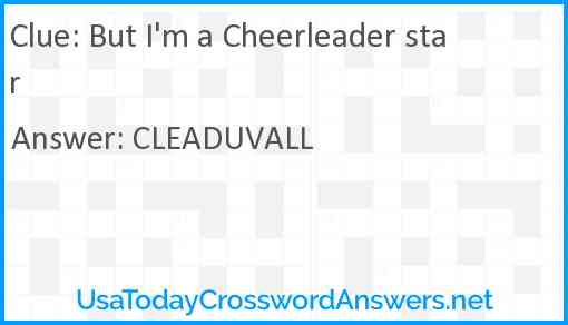 But I'm a Cheerleader star Answer