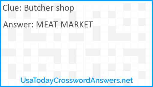 Butcher shop Answer